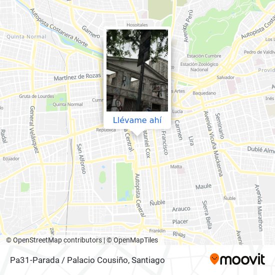 Mapa de Pa31-Parada / Palacio Cousiño
