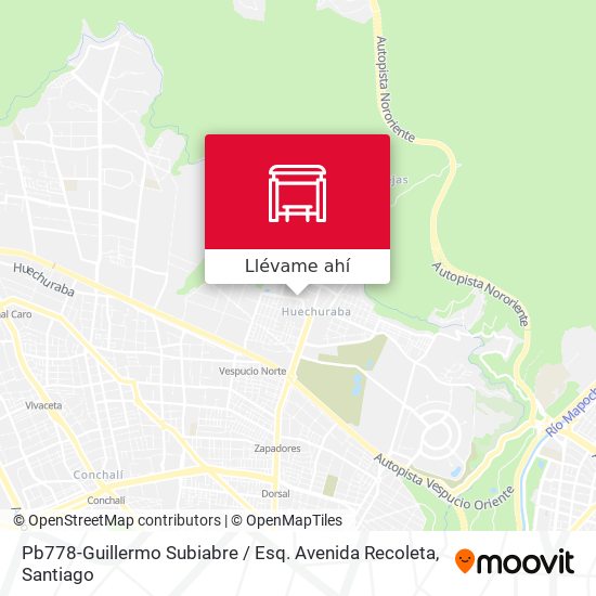 Mapa de Pb778-Guillermo Subiabre / Esq. Avenida Recoleta
