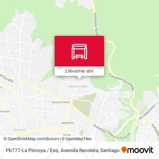 Mapa de Pb777-La Pincoya / Esq. Avenida Recoleta