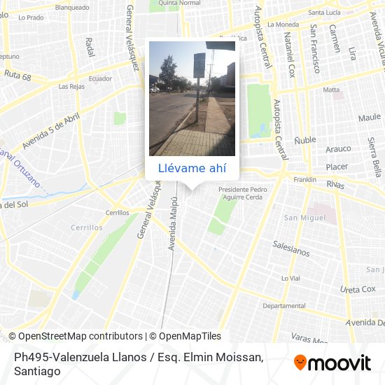 Mapa de Ph495-Valenzuela Llanos / Esq. Elmin Moissan