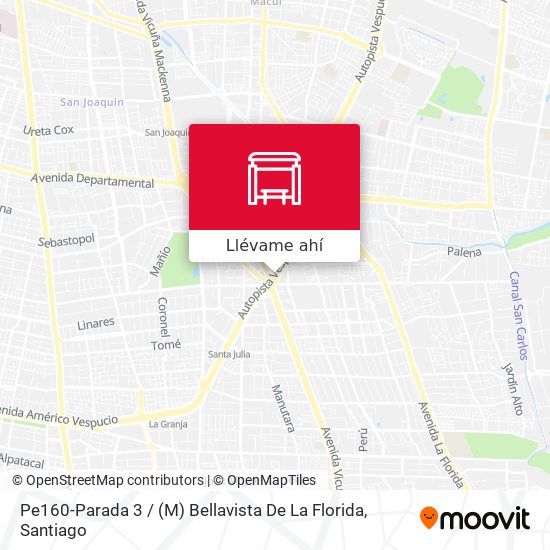 Mapa de Pe160-Parada 3 / (M) Bellavista De La Florida