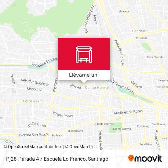 Mapa de Pj28-Parada 4 / Escuela Lo Franco