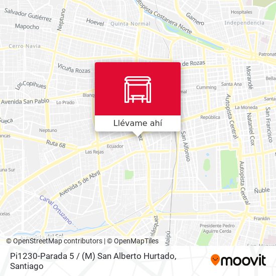 Mapa de Pi1230-Parada 5 / (M) San Alberto Hurtado