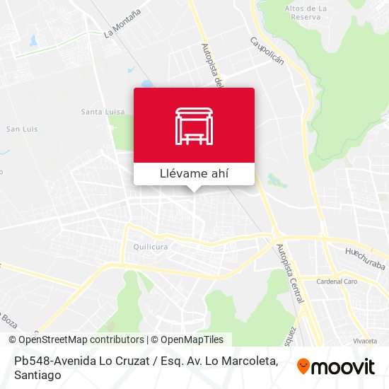 Mapa de Pb548-Avenida Lo Cruzat / Esq. Av. Lo Marcoleta