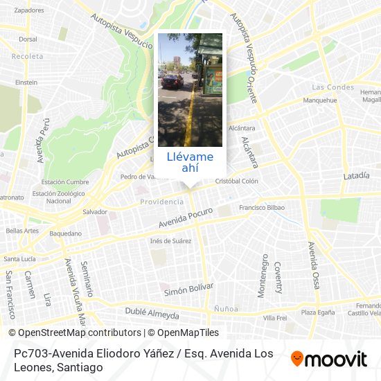 Mapa de Pc703-Avenida Eliodoro Yáñez / Esq. Avenida Los Leones