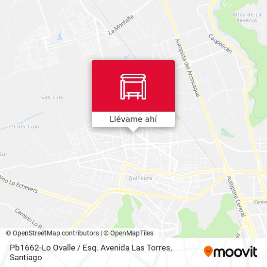 Mapa de Pb1662-Lo Ovalle / Esq. Avenida Las Torres