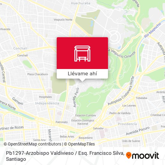 Mapa de Pb1297-Arzobispo Valdivieso / Esq. Francisco Silva