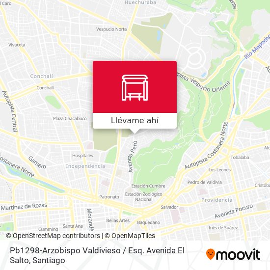 Mapa de Pb1298-Arzobispo Valdivieso / Esq. Avenida El Salto