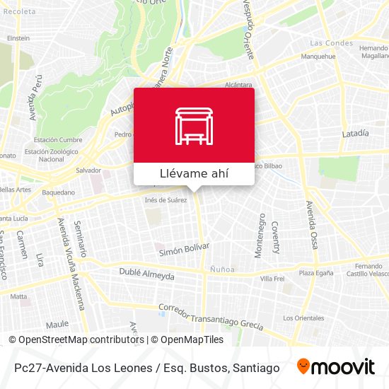 Mapa de Pc27-Avenida Los Leones / Esq. Bustos