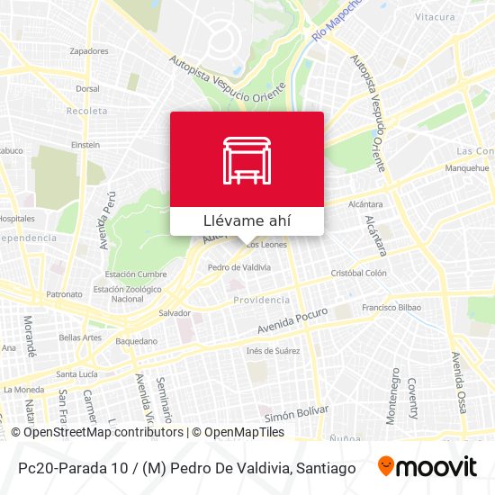 Mapa de Pc20-Parada 10 / (M) Pedro De Valdivia