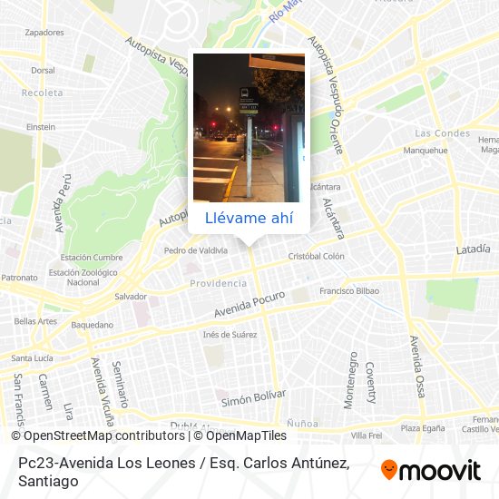 Mapa de Pc23-Avenida Los Leones / Esq. Carlos Antúnez