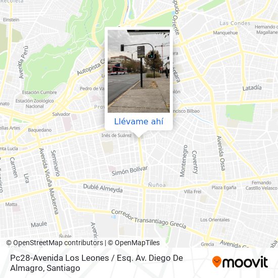 Mapa de Pc28-Avenida Los Leones / Esq. Av. Diego De Almagro