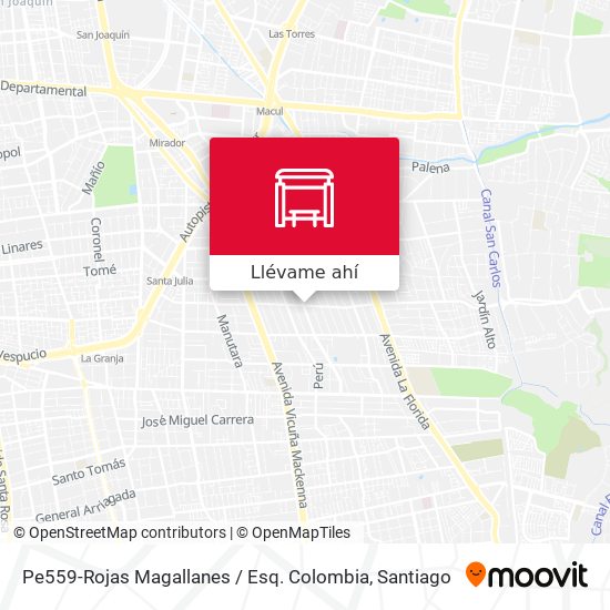 Mapa de Pe559-Rojas Magallanes / Esq. Colombia