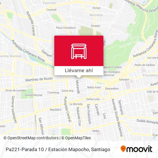 Mapa de Pa221-Parada 10 / Estación Mapocho