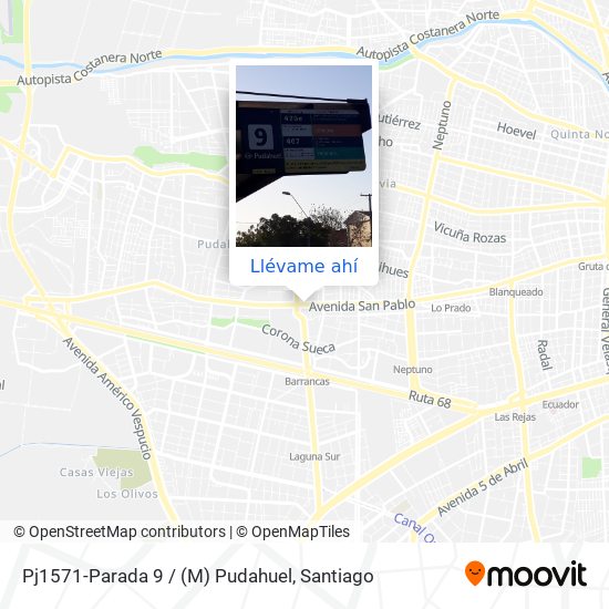 Mapa de Pj1571-Parada 9 / (M) Pudahuel