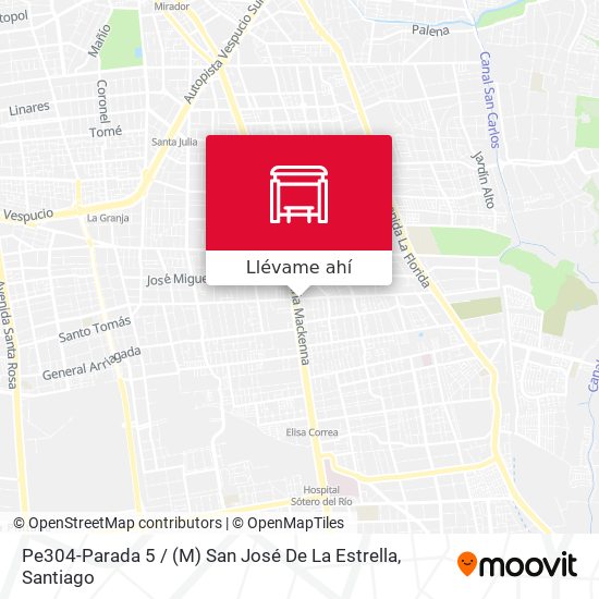 Mapa de Pe304-Parada 5 / (M) San José De La Estrella