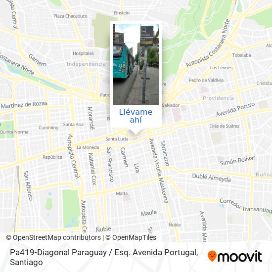Mapa de Pa419-Diagonal Paraguay / Esq. Avenida Portugal