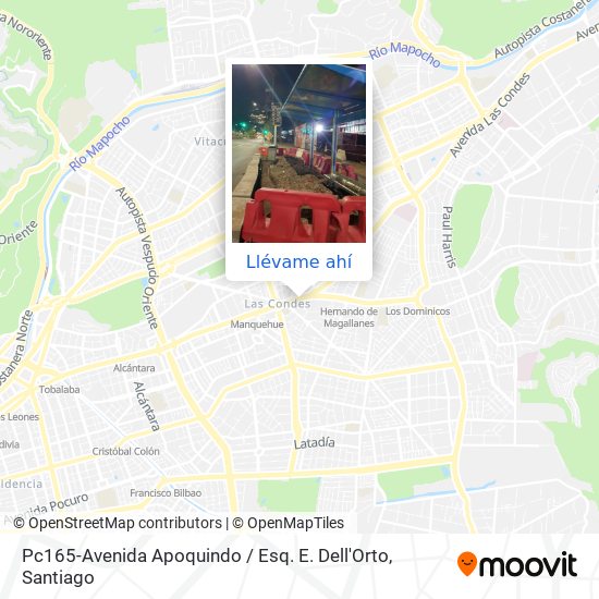 Mapa de Pc165-Avenida Apoquindo / Esq. E. Dell'Orto