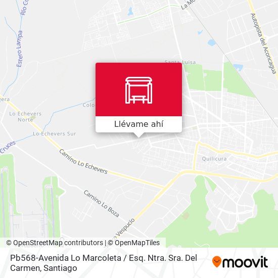 Mapa de Pb568-Avenida Lo Marcoleta / Esq. Ntra. Sra. Del Carmen