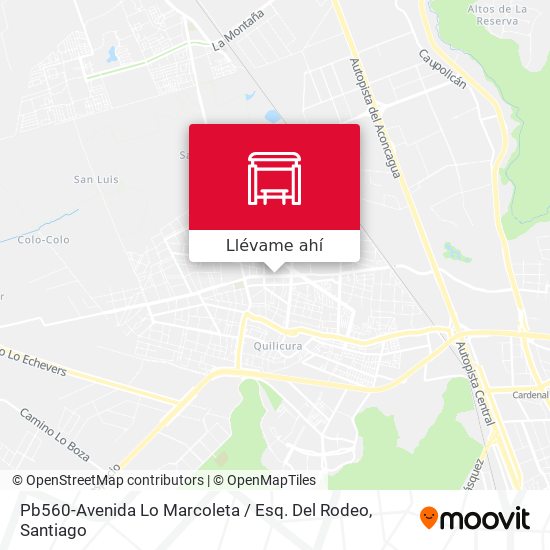 Mapa de Pb560-Avenida Lo Marcoleta / Esq. Del Rodeo