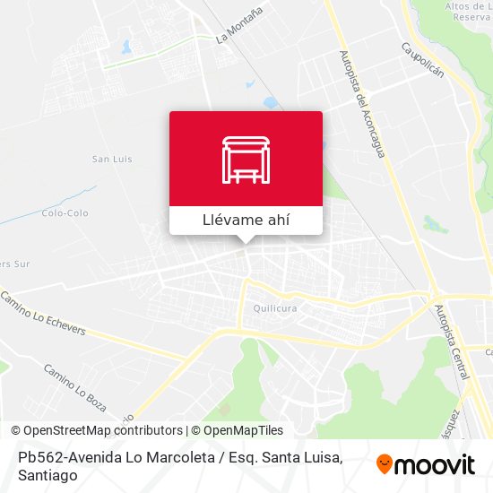 Mapa de Pb562-Avenida Lo Marcoleta / Esq. Santa Luisa