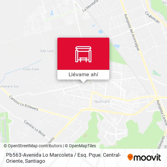 Mapa de Pb563-Avenida Lo Marcoleta / Esq. Pque. Central-Oriente