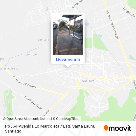 Mapa de Pb564-Avenida Lo Marcoleta / Esq. Santa Laura