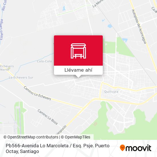Mapa de Pb566-Avenida Lo Marcoleta / Esq. Psje. Puerto Octay