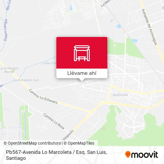 Mapa de Pb567-Avenida Lo Marcoleta / Esq. San Luis