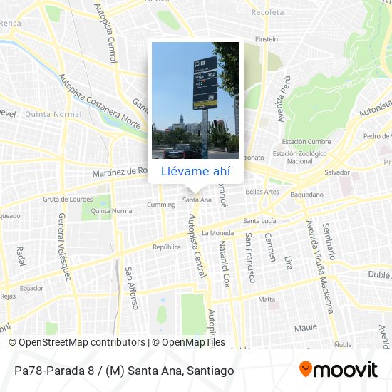 Mapa de Pa78-Parada 8 / (M) Santa Ana