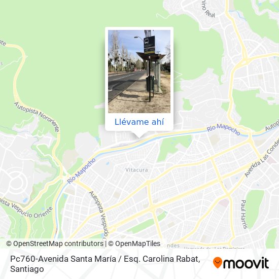 Mapa de Pc760-Avenida Santa María / Esq. Carolina Rabat