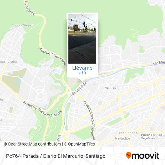 Mapa de Pc764-Parada / Diario El Mercurio