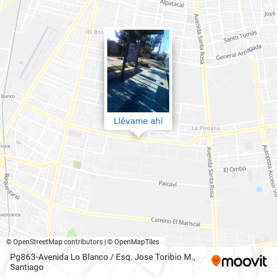 Mapa de Pg863-Avenida Lo Blanco / Esq. Jose Toribio M.