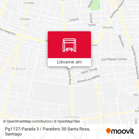 Mapa de Pg1127-Parada 3 / Paradero 30 Santa Rosa
