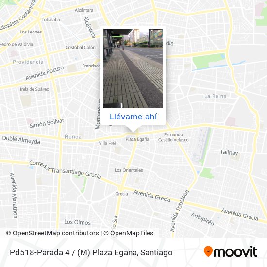 Mapa de Pd518-Parada 4 / (M) Plaza Egaña