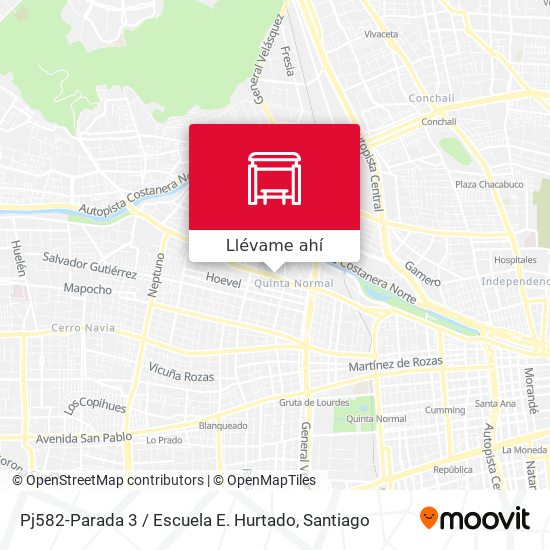 Mapa de Pj582-Parada 3 / Escuela E. Hurtado