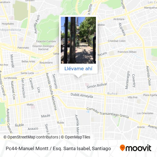 Mapa de Pc44-Manuel Montt / Esq. Santa Isabel