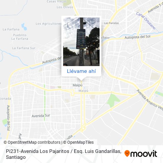 Mapa de Pi231-Avenida Los Pajaritos / Esq. Luis Gandarillas