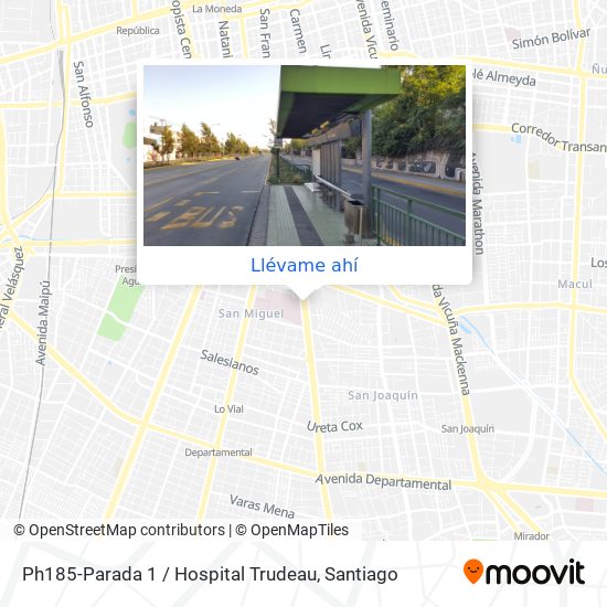 Mapa de Ph185-Parada 1 / Hospital Trudeau