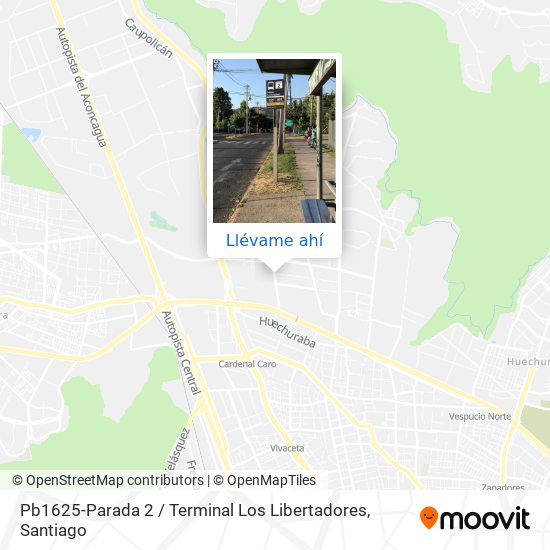 Mapa de Pb1625-Parada 2 / Terminal Los Libertadores