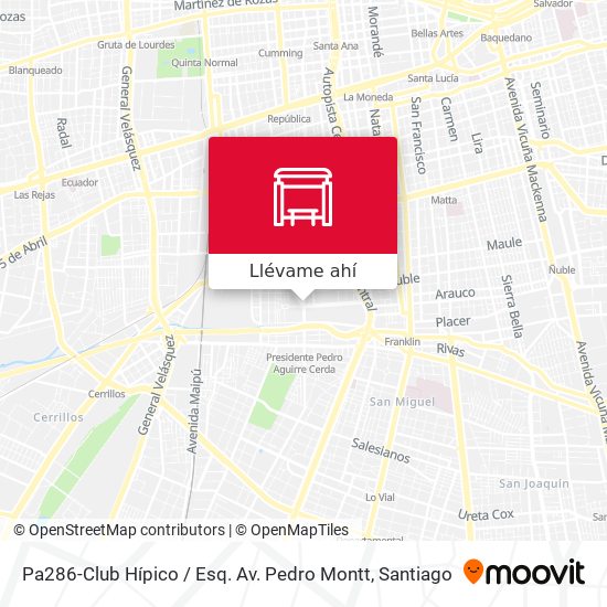 Mapa de Pa286-Club Hípico / Esq. Av. Pedro Montt