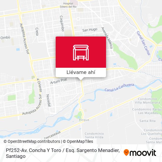 Mapa de Pf252-Av. Concha Y Toro / Esq. Sargento Menadier