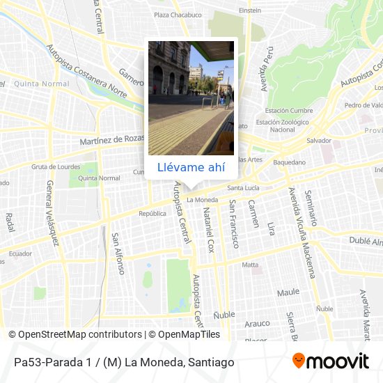 Mapa de Pa53-Parada 1 / (M) La Moneda
