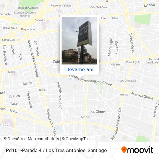 Mapa de Pd161-Parada 4 / Los Tres Antonios