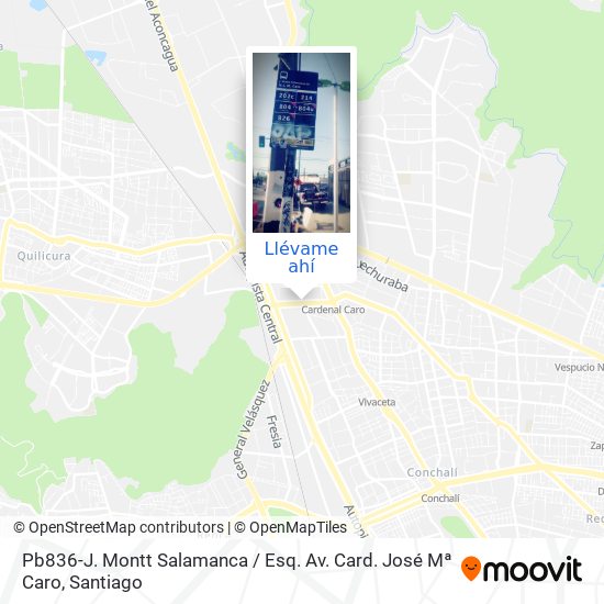 Mapa de Pb836-J. Montt Salamanca / Esq. Av. Card. José Mª Caro