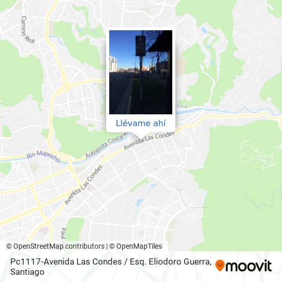 Mapa de Pc1117-Avenida Las Condes / Esq. Eliodoro Guerra