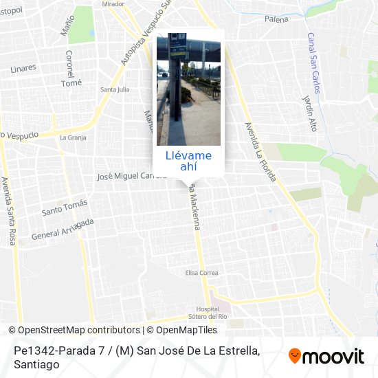 Mapa de Pe1342-Parada 7 / (M) San José De La Estrella