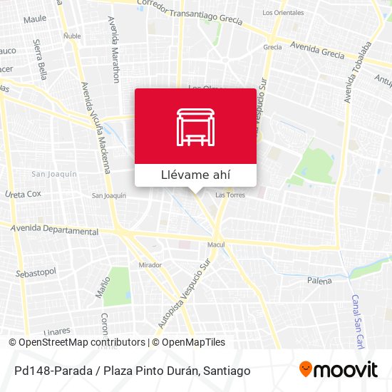 Mapa de Pd148-Parada / Plaza Pinto Durán