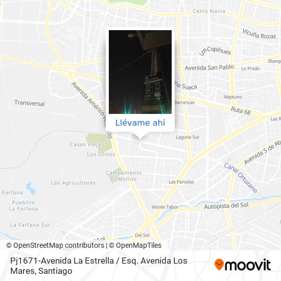 Mapa de Pj1671-Avenida La Estrella / Esq. Avenida Los Mares