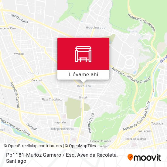 Mapa de Pb1181-Muñoz Gamero / Esq. Avenida Recoleta